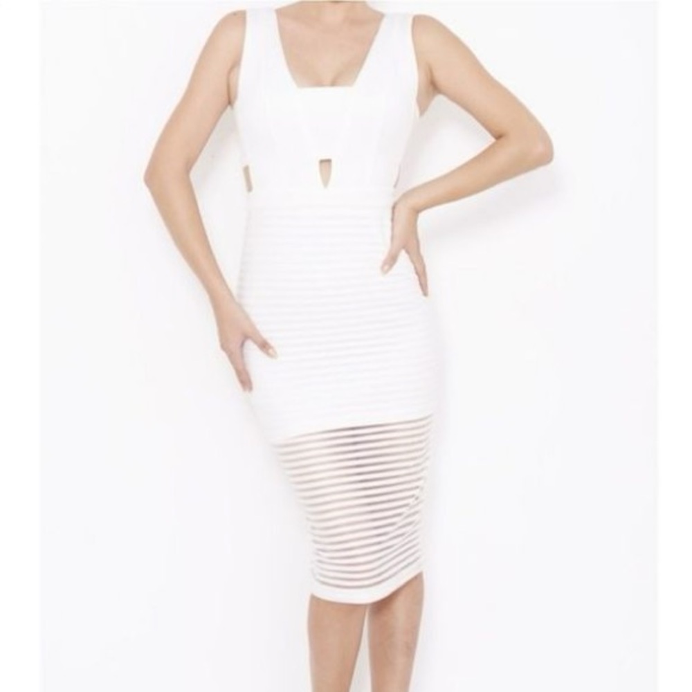NWT Mustard Seed White Cutout Dress - Picture 3 of 11